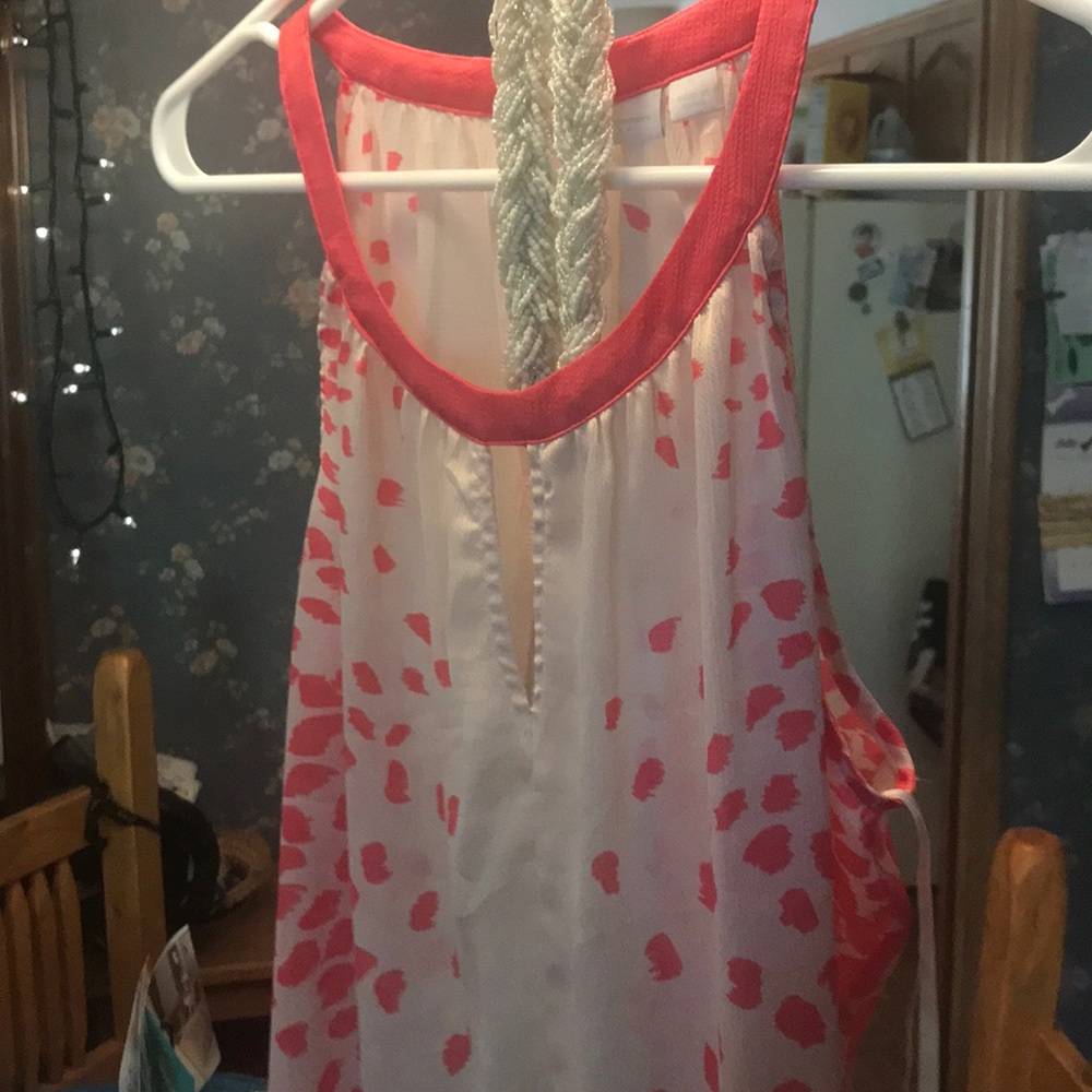 New York & Co tonic, long key hole front/ coral 🌸